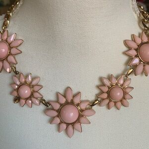 Cute  Pink Acrylic Floral Necklace